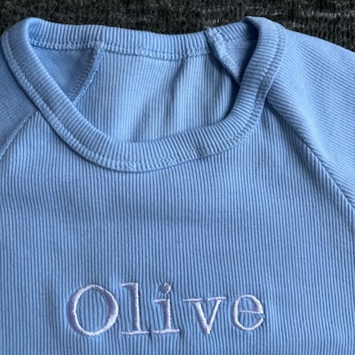 Summer Personalised Child Ribbed Sets Embroidered Kids Sets ...