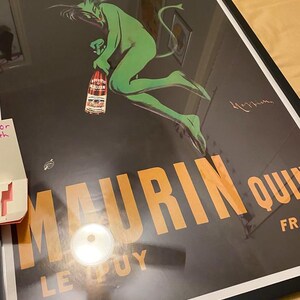 Vintage Original 1920 Maurin Quina Le Puy France Poster Alcohol Ad