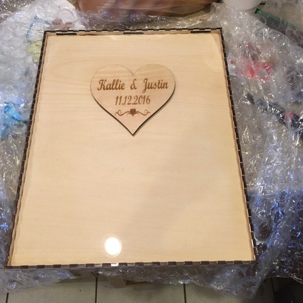 Signature Shadow Box Custom Signature Shadow Box Wedding Frame, Guestbook Alternative,sign a ...