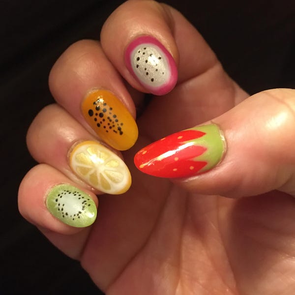 Handmade Manicure Medium Almond Nails starfish Limited Press On Nails