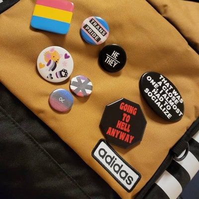 Tourettes/tics LGBTQ Pride Flag 1.25 Button Badge any - Etsy