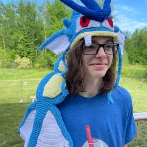 Crochet Gyarados Hat PATTERN Pokemon 