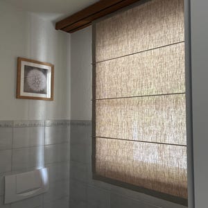 Linen roman blind | heavy linen custom roman shades | Window shades