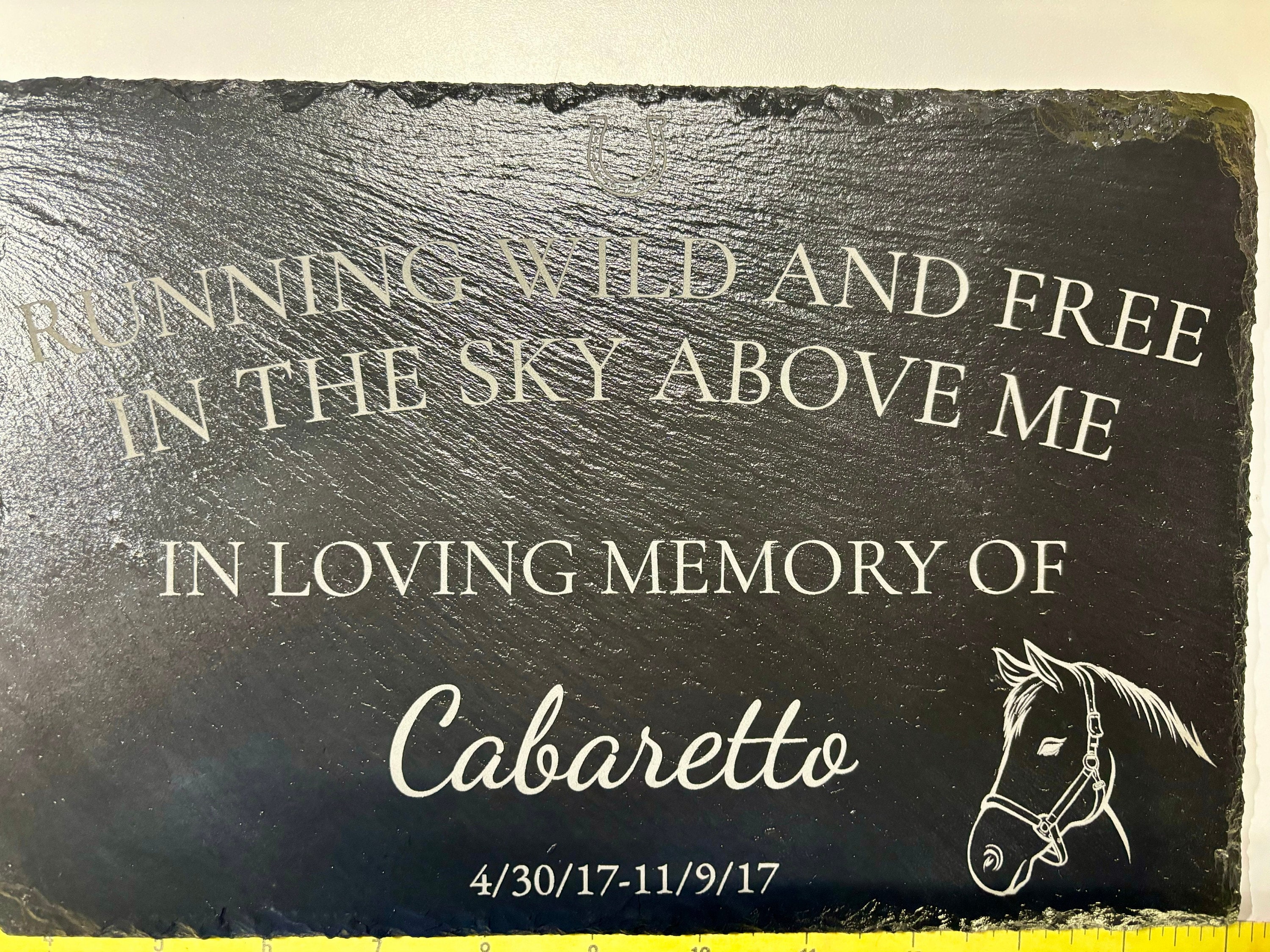 Horse Memorial Stone, Pet Memorial Stone, Engraved Horse memorial Gift, Horse Memorial Plaque, Pet Grave Stone, Horse Garden Stone