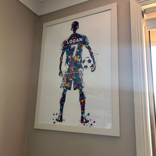 Custom Soccer Poster, Personalized Soccer Art, Soccer Ball Print, Gifts ...