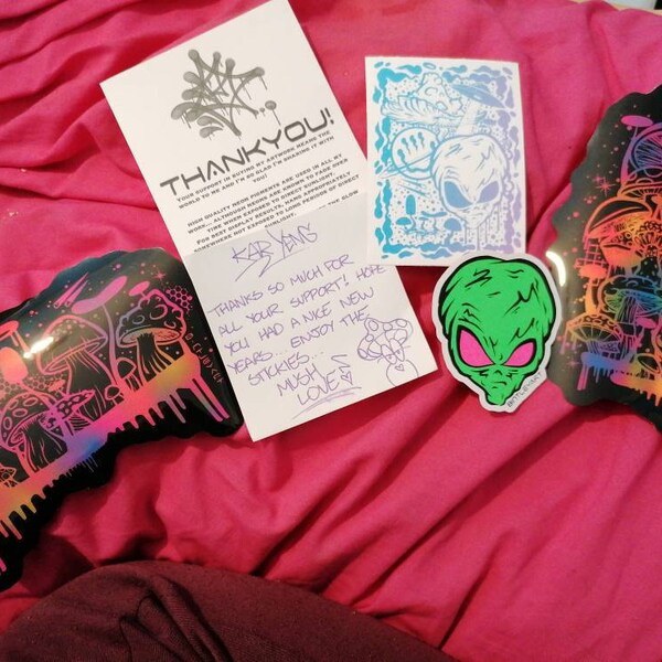 UV Reactive Blacklight Glowing Psychedelic Space Landscape Painting Etsy