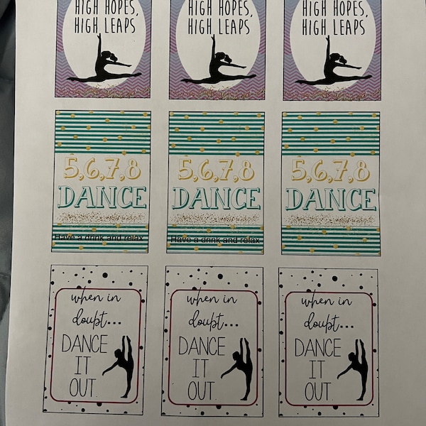 Dance CARD 4x6; Instant Download & Print! Brave Strong Fearless; Blank ...