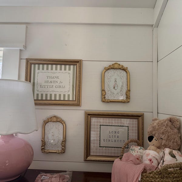Bunny and Silly Goose Nursery Wall Art Set | Farmhouse Girl's Room ...