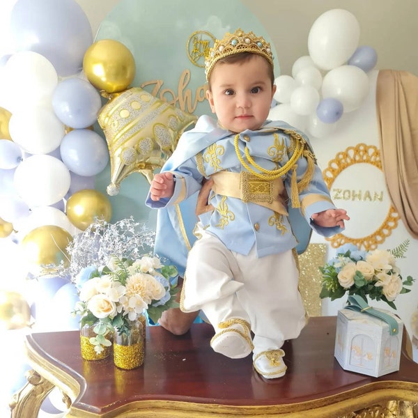 Baby Girl Mid-Season Dress In Butterfly Print Light Blue Color
