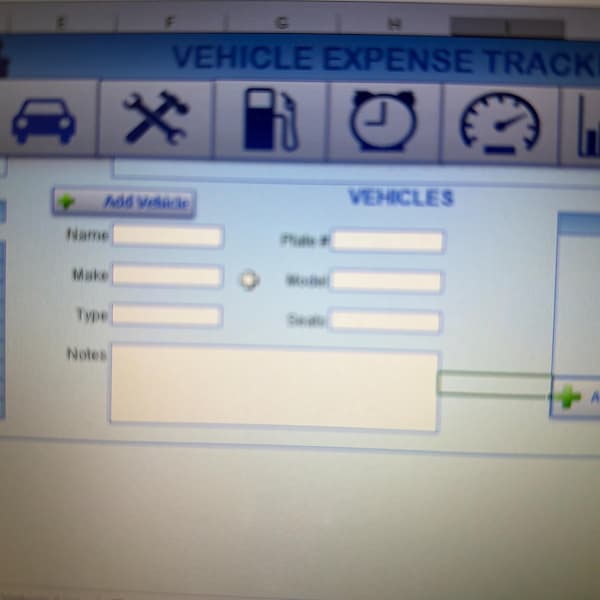 Vehicle Expense Tracker Excel Template Car Maintenance Log Fuel Tracker ...