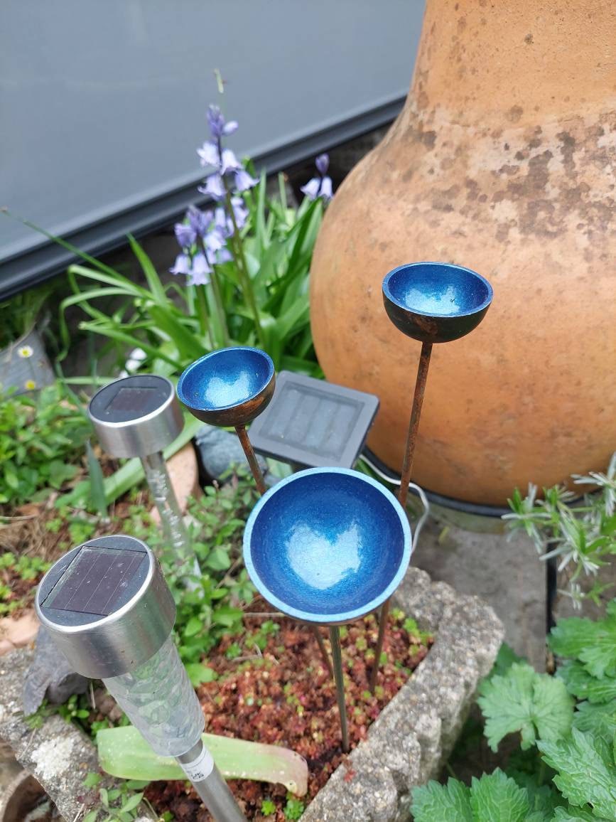 Bee Waterer, Bee Water stations, set of three cups Garden Sculpture
