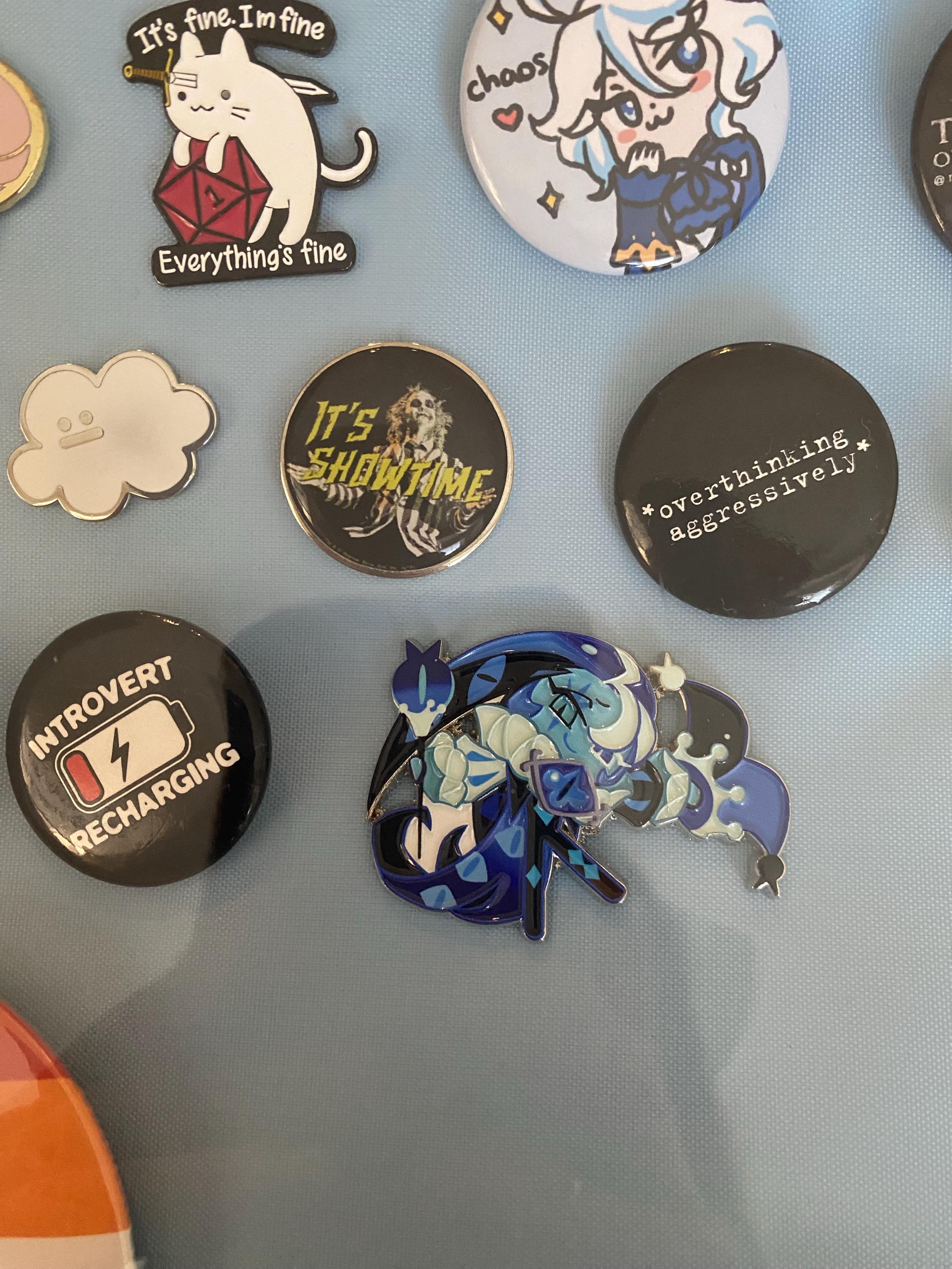 Cookie Shadowmilk Inspired Pin, Video Game Cookie Run Kingdom Pin, Fandom Pin Badge