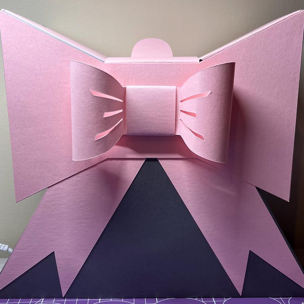 3D Bow Box SVG Gift Box Template | Coquette Valentine Favor Box ...