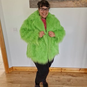 Lime fur coat cheap