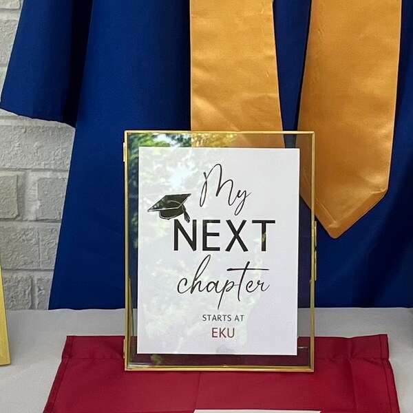 Graduation Printable Sign, My Next Chapter Starts At, Editable ...