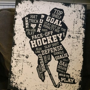 Hockey-Wand-Dekor Hockey-Geschenke für Jungen Hockey | Etsy