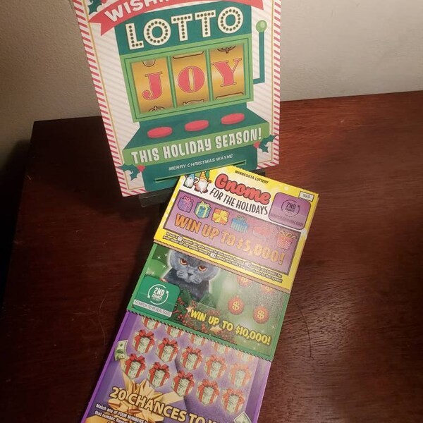 Lottery Ticket Holiday Gift Printable, Lottery Ticket Christmas Gift