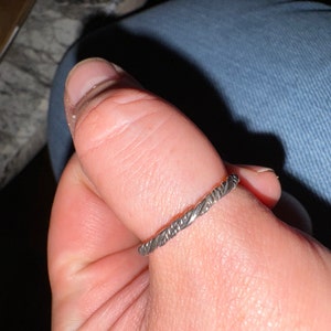 Solid Sterling Silver 925 Stacking Ring - 1.3mm Round Cross Section - Unisex Minimalist Band