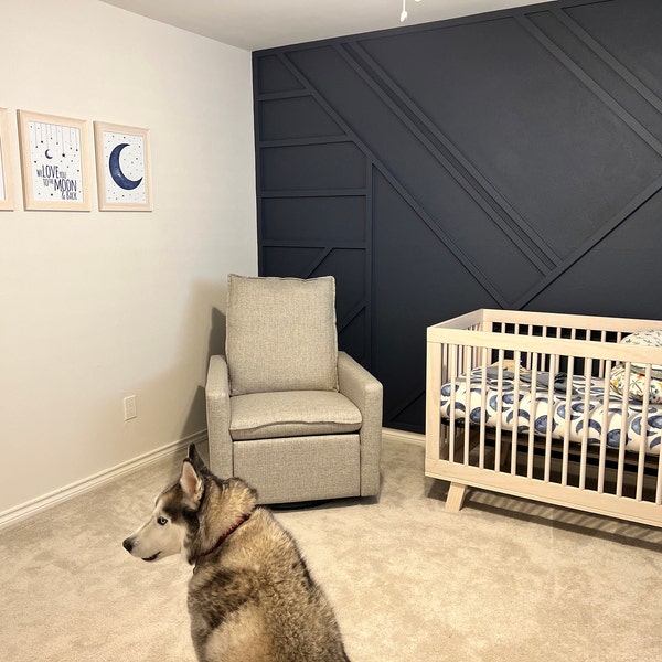 Nursery Decor Boy Navy Blue, Nursery Wall Art Boy, Navy Nursery Decor ...