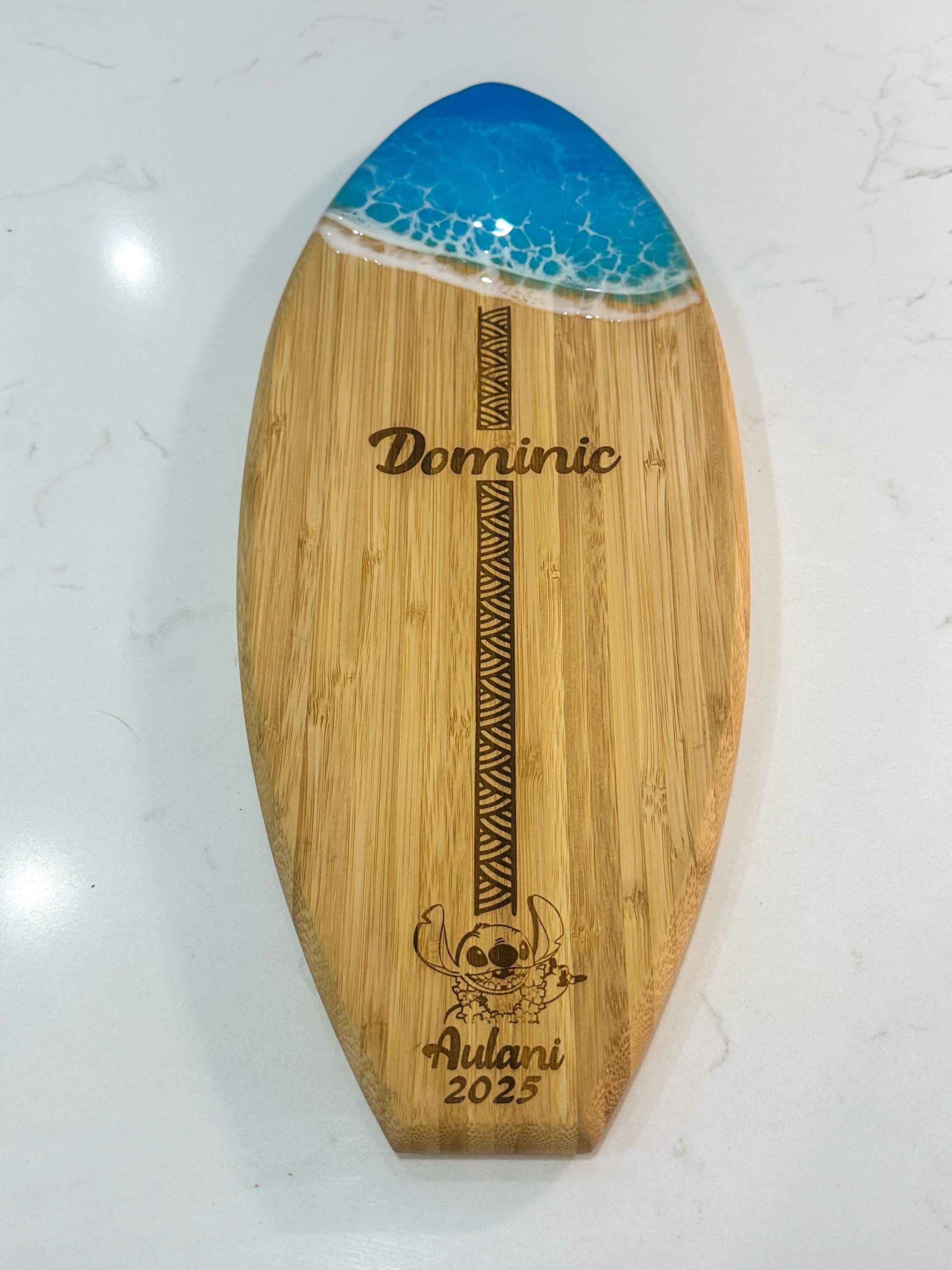 NEW Aulani Character Autographing Mini Surfboard With Beach Waves, Autograph Board, Aulani Vacation Souvenir, Character Signature Book, DCL