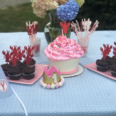 Lobster Cupcake Toppers Cupcake Toppers Summer Birthday - Etsy