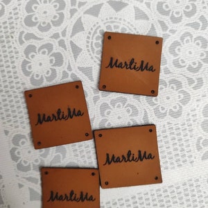 Etichette da cuco in pelle PU da 50 pezzi per accessori per indumenti fatti a mano fai-da-te Borse quilting Decorazione Etichette in pelle  15