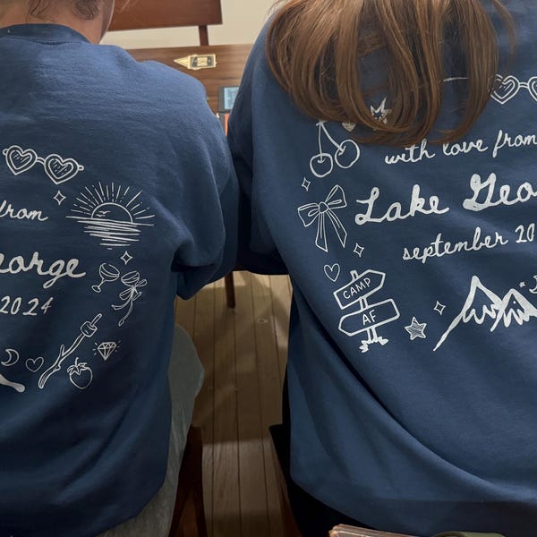 BALLAD LONG SLEEVE SWEATSHIRT, MULTI HOLIDAY PARTY BOAT EMBELLISHMENT