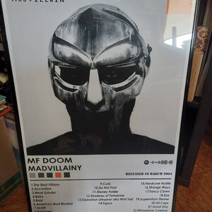 MF Doom Poster Print | Madvillainy Poster | Music Poster | Album