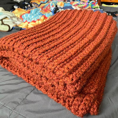 CROCHET PATTERN Chunky Crochet Blanket Throw, Easy Crochet Afghan ...