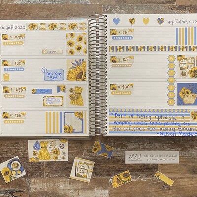 SUNFLOWERS Planner Stickers, Printable Weekly Sticker Kit, Summer ... SUNFLOWERS Planner Stickers, Printable Weekly Sticker Kit, Summer ...