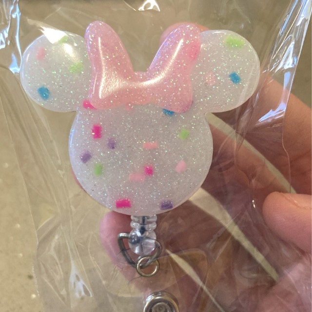 Sprinkle Minnie Inspired Badge Reel | Disney badge holder | badge clip |  nurse | teacher | doctor | cute | Disney world | Disneyland
