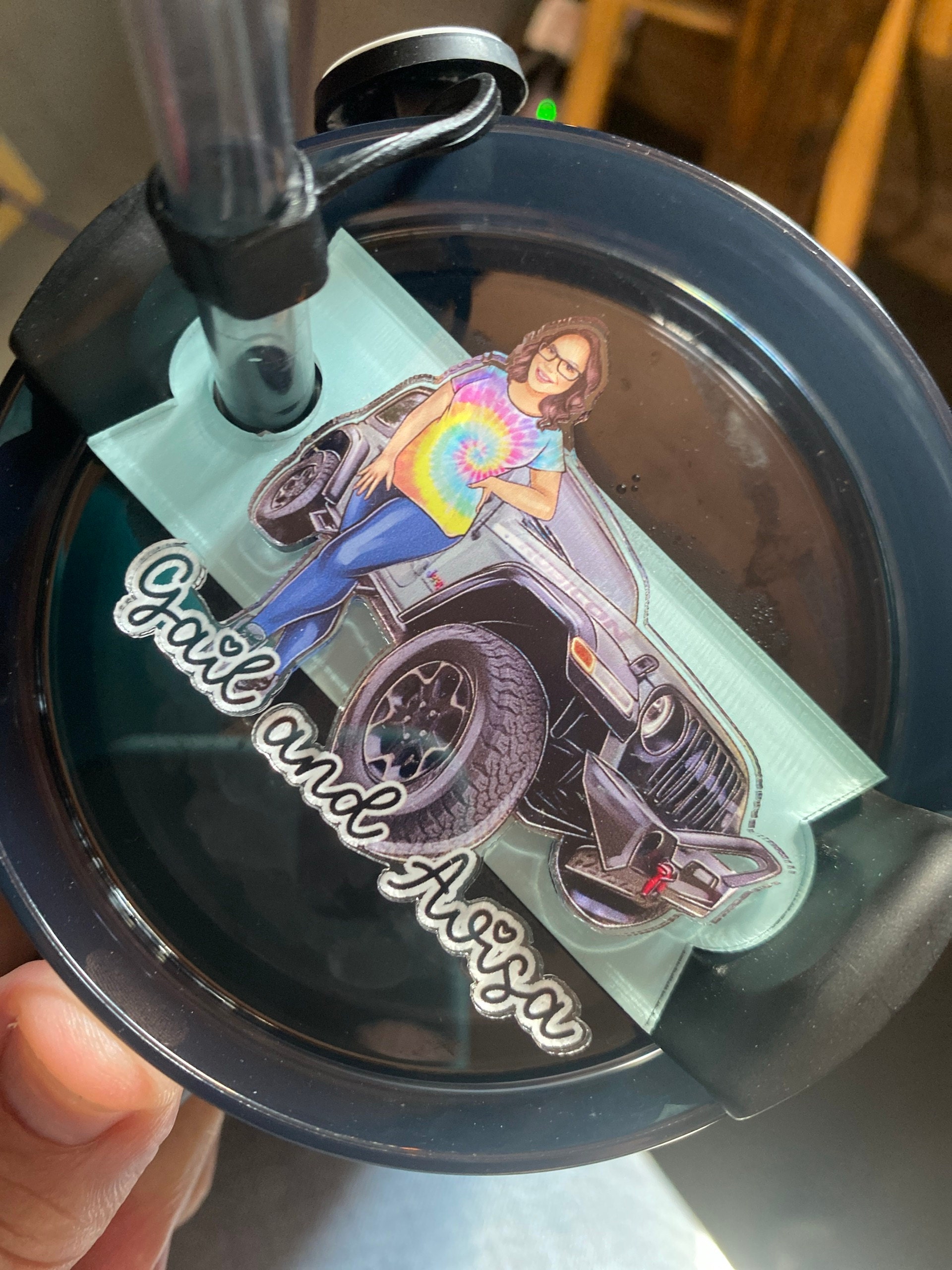 Personalized Photo Tumbler Name Tag, 30oz 40oz Tumbler Quencher Name Plate Topper, Custom Pet Stanley Accessories Tag, Gift For Best Friends
