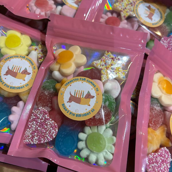 Pre Filled Kids Party Sweet Bags Personalised Childrens Birthday Party ...