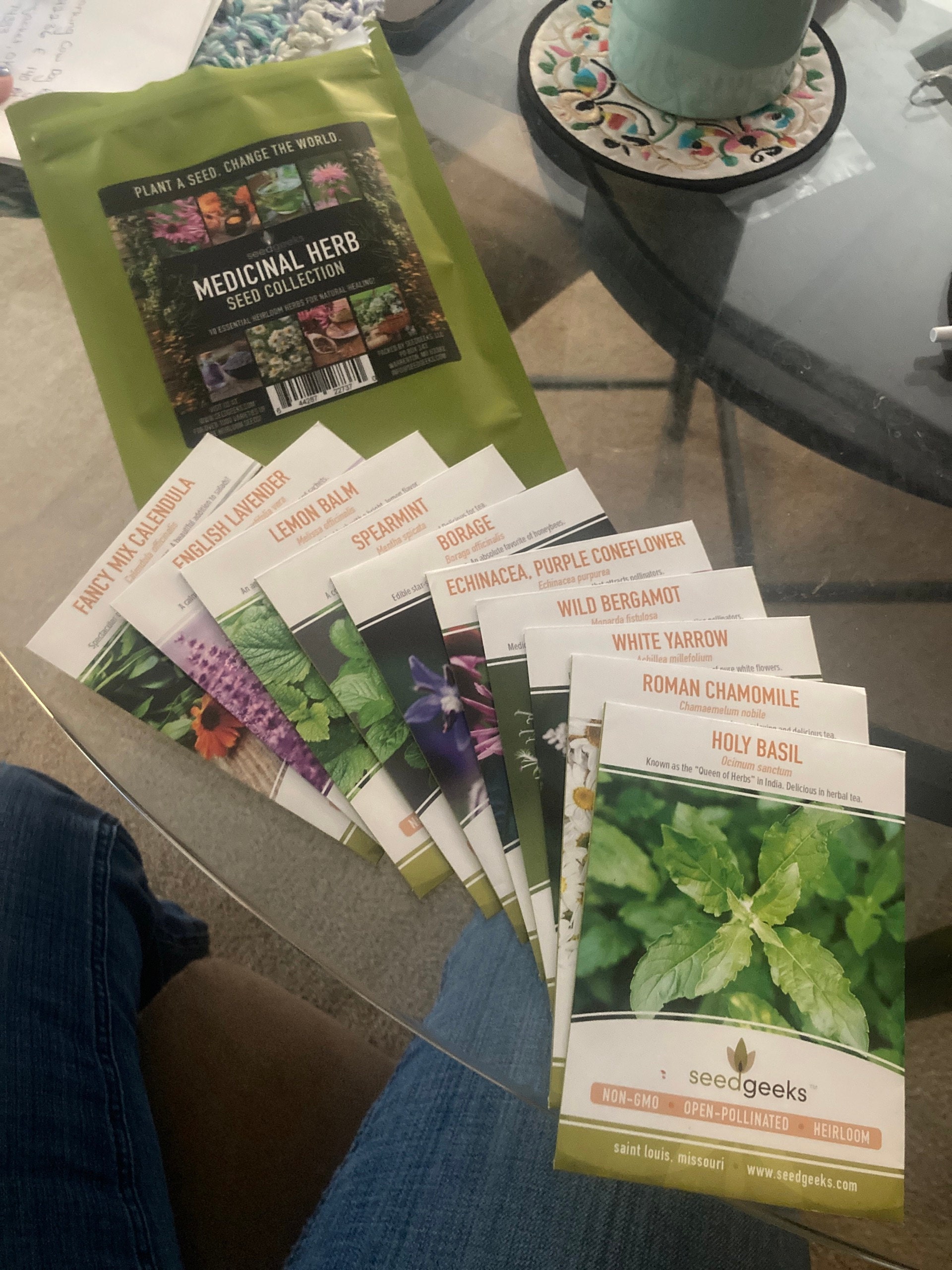 Medicinal Herb Seed Collection - 10 Essential Heirloom Medicinal Herbs, Gardener Gift, Gardening Gift, Stocking Stuffer, Non-GMO