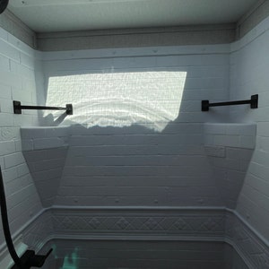 Granted Engineering RV Camper Travel Trailer Bathroom Stick On Shower  Corner Storage Bar RV Accessory Toiletry