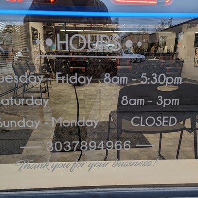 Store Hours Decal, Hours of Operation Sticker, Business Hours Door ...