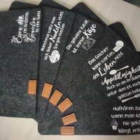 Personalisierte Platzsets mit Spruch oder Namen, Tischsets