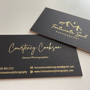 Custom logo credit card luxury business card with gold sliver