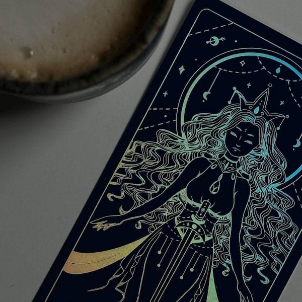 Tarot Deck 78 Cards DARK BLUE Gold FOIL, Tarot Deck With Guidebook ...