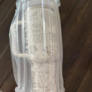 Bible Verses Engraved Tumbler | Cup Holder Friendly Travel Mug | Vacuum Insulated Large Water Bottle | Religious Gift for Her | Bible Books
