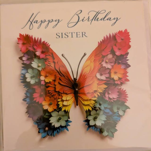 Auguri di buon compleanno e non solo: BIGLIETTO DI AUGURI CON FIORI E FARFALLE