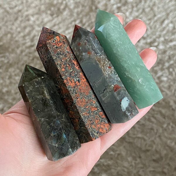 3pcs/lot Random Gemstones Quartz Crystal Points Tower Decor Jewelry ...