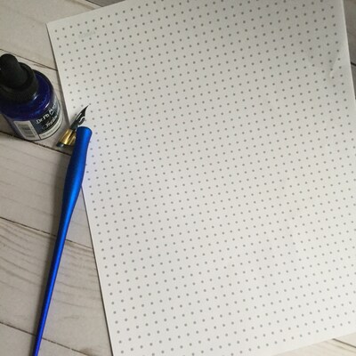 Light Gray Dot Paper, Printable Calligraphy Practice Paper, Electronic ...