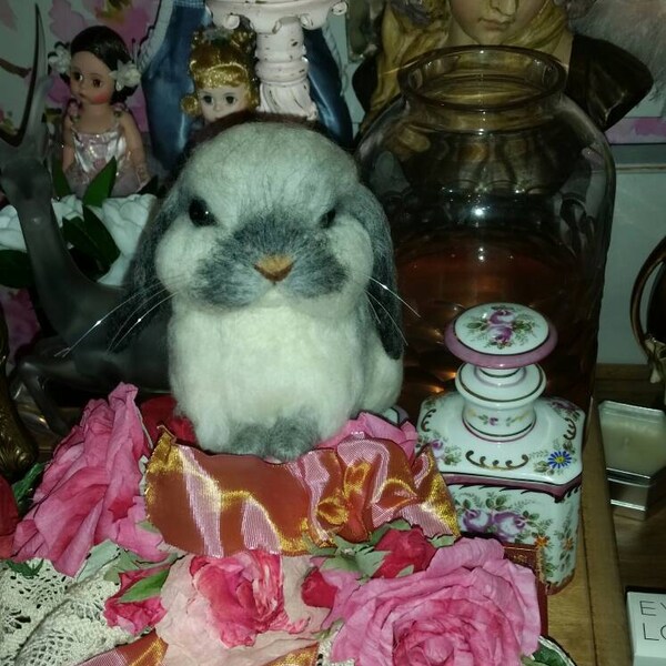 Custom Made Rabbit, Needle Felted Rabbit, Handmade Lifelike Felt Rabbit ...