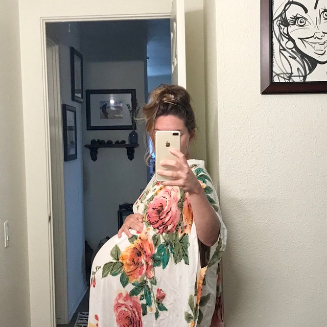 Bimba Nursing Kaftan Mit Frontknöpfen – Baumwoll-Nachthemd Für Schwangere, Perfekt Als Baby-Shower-Geschenk