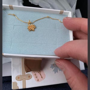 Customer photo, Maple Leaf Necklace