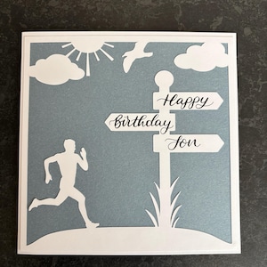 Birthday Male Runner Sport Theme In Orange And Golds Card (1232694 - Foto 6