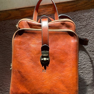 Leather Backpack, Handmade Backpack, Leather Bag, Leather Rucksack ...