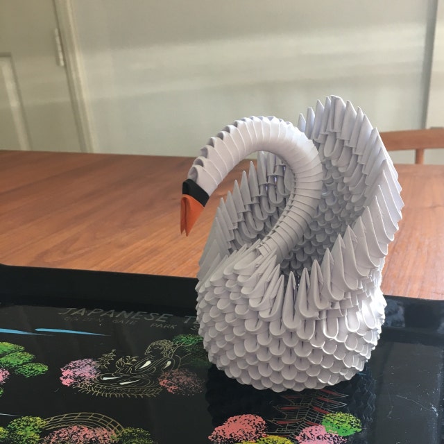 3D origami zwaan standaard formaat Etsy
