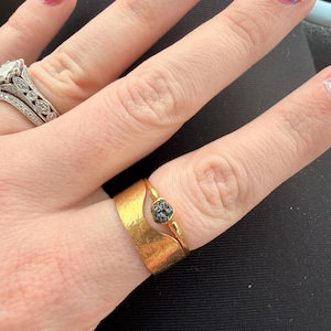 Customer photo from Alyssa, Raw Black Diamond Ring in Sterling Silver
